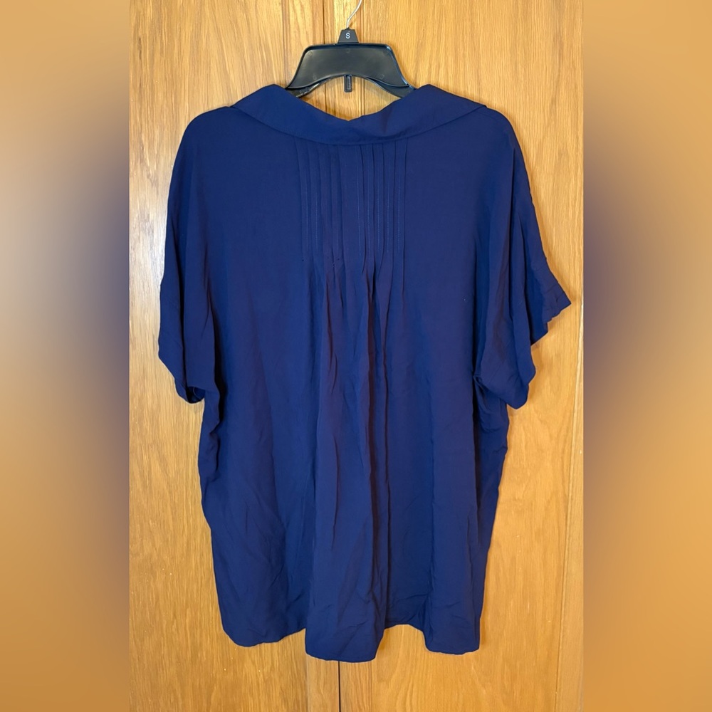Casa Cabana Button Front “Sammie” Shirt Navy XL NWT Women - Picture 5 of 8